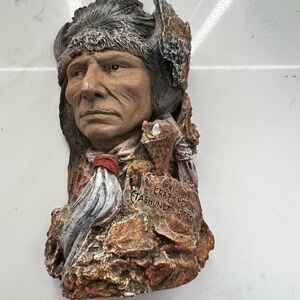 Native American Chief Bust Sculpture